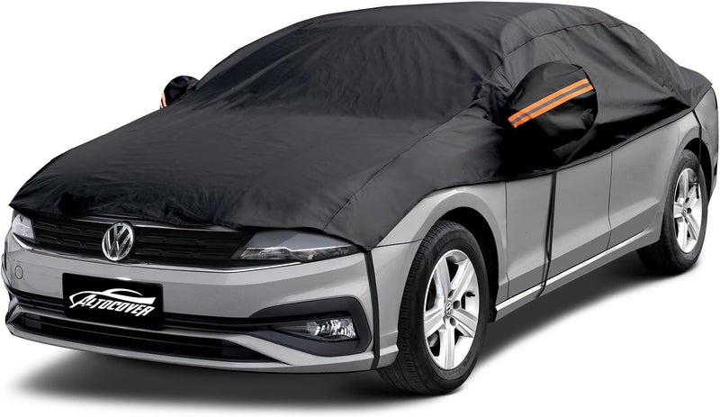 AltoCover Car Cover Top Only for Sedan/Coupe, Partial Snow Cover with Cotton Liner, Windshield Cover Waterproof All Weather for Snow, Sun,Rain,Dust,Fit Sedan M - Image 1
